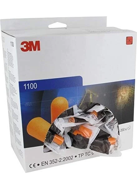 3M 1100 Stringless Earplug SNR37DB 200PCS