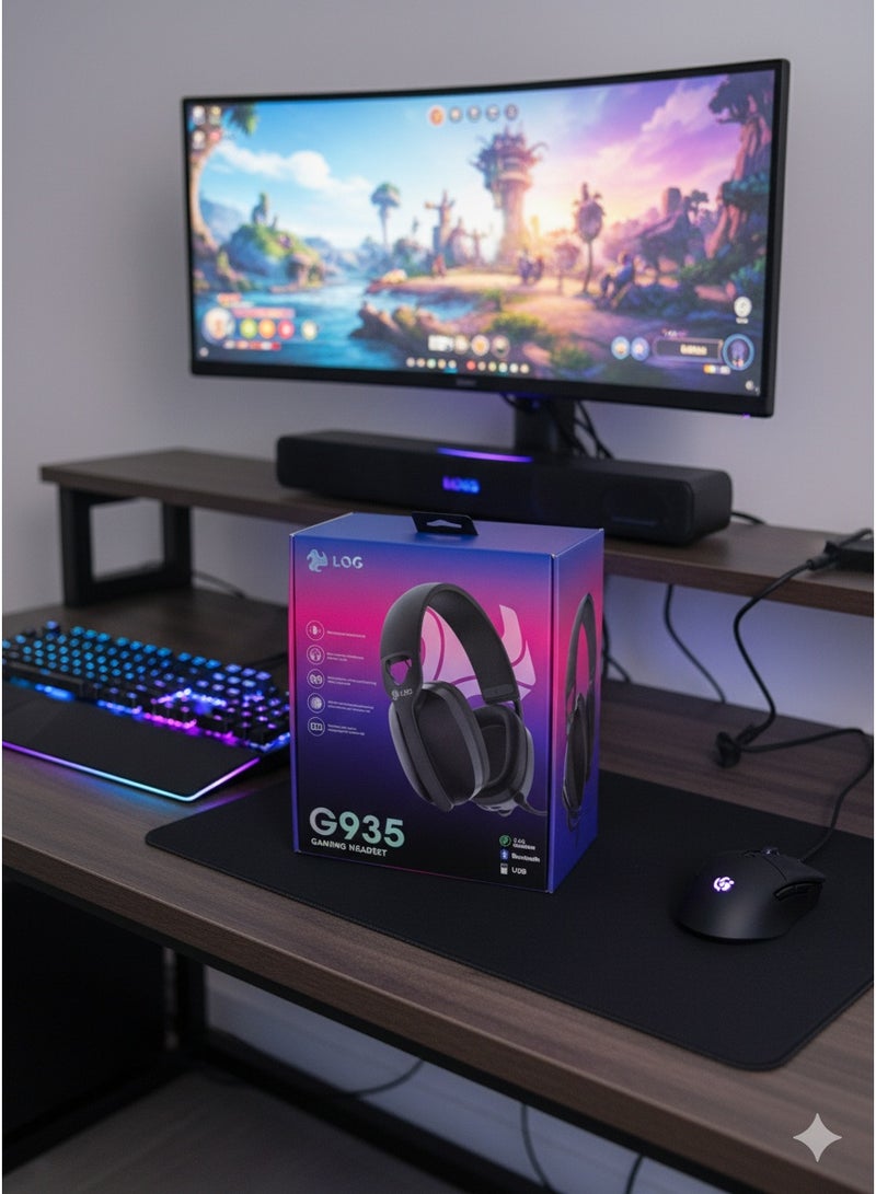 LOG سماعة الألعاب اللاسلكية LOG G935 لجهاز الكمبيوتر و PS5 و PS4 و Xbox و Nintendo Switch و الهواتف المحمولة - Image 3
