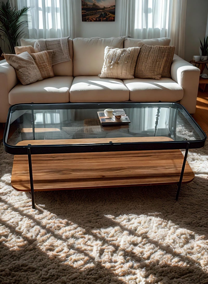 Sharpdo Oval Coffee Table, Simple Modern Living Room, Home Tempered Glass, Light Luxury Style Side Table 120*58*43cm - Image 2