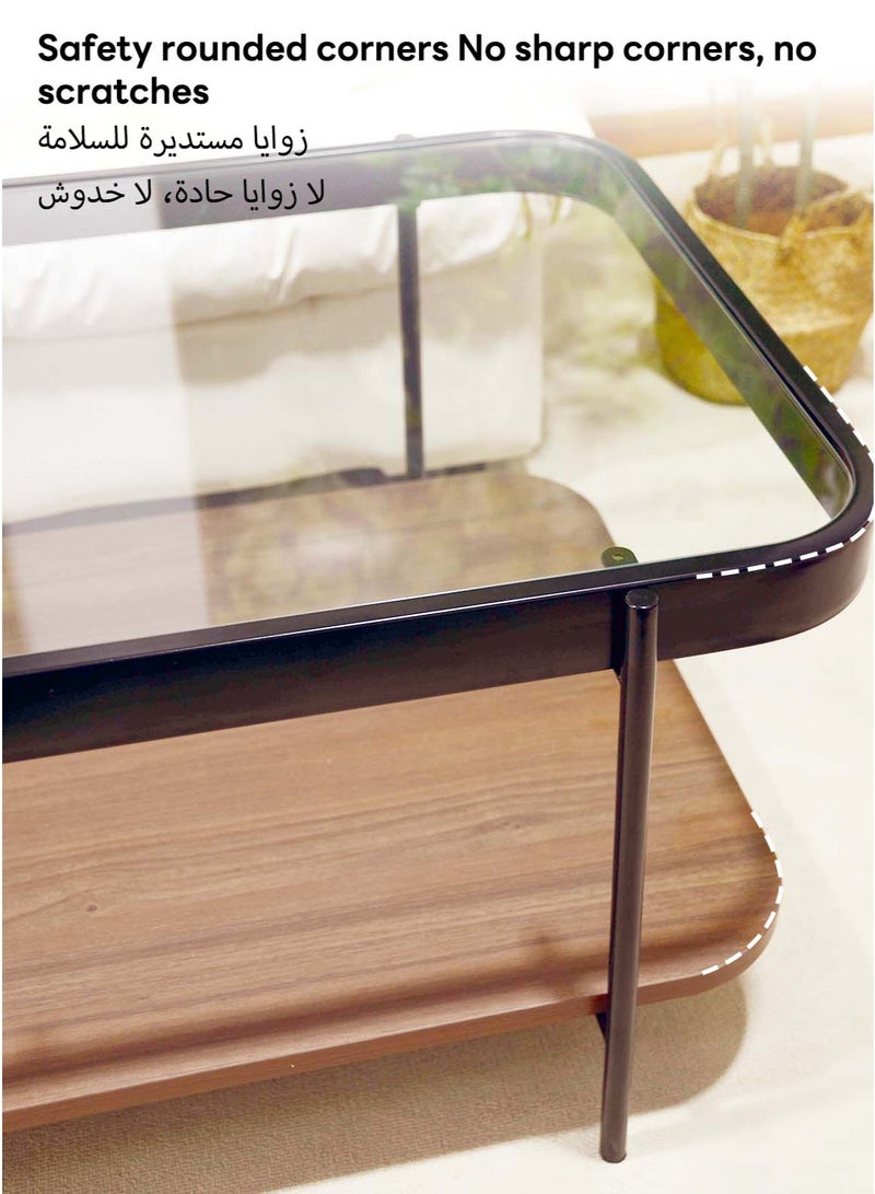 Sharpdo Oval Coffee Table, Simple Modern Living Room, Home Tempered Glass, Light Luxury Style Side Table 120*58*43cm - Image 5