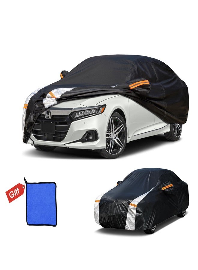 Cotryvox Honda Accord Car Cover 100% Waterproof All Weather, Gift with Towel, 10 Layers Car Cover Custom Fit 2001-2025 Honda Accord, Full Exterior Cover Rain Sun UV Protection with Door Zipper. - Image 1