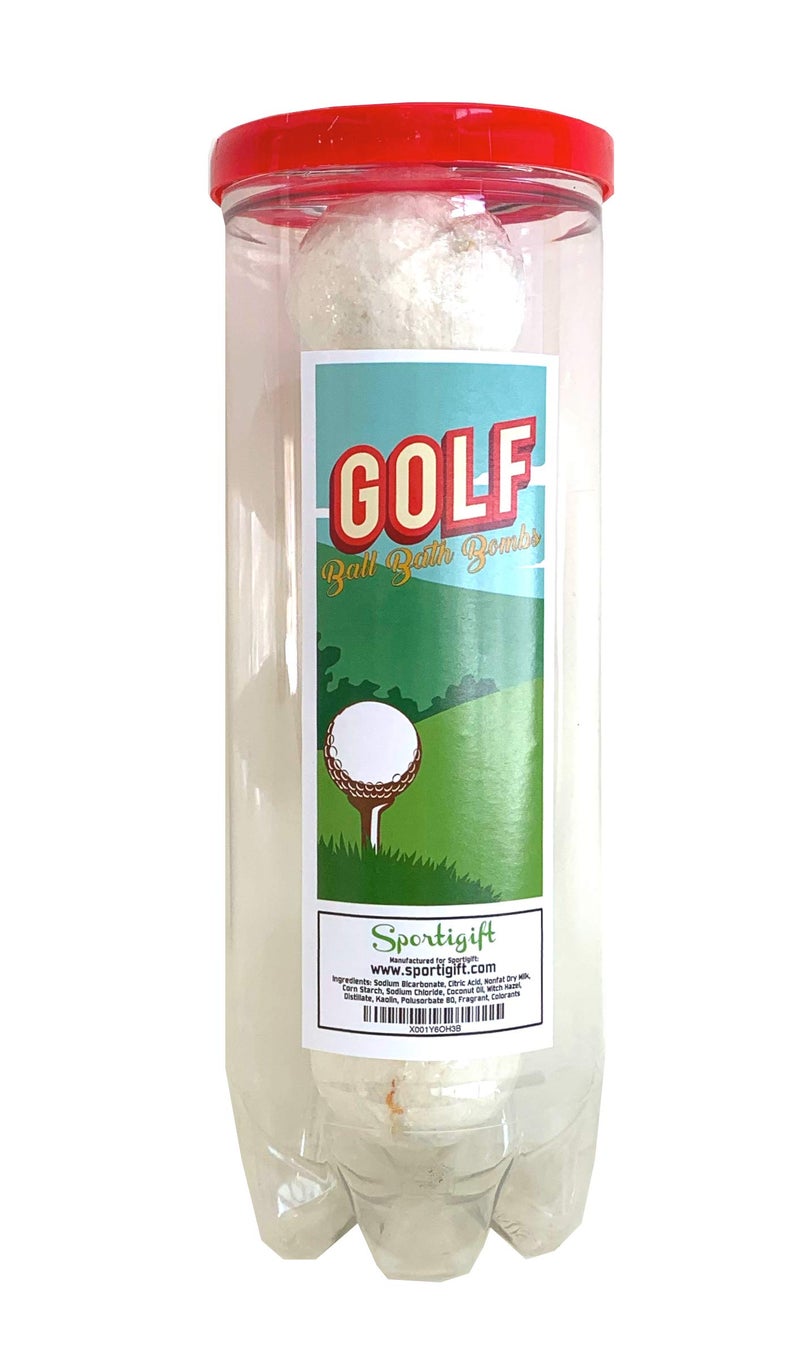 Sportigift Golf Ball Bath Bombs  6 pack  Luxury Scented Bath Bomb Fizzies  Great Gift for Golfers Teammates Opponents Birthdays Men Boys Women Girls Mothers Day Wife Girlfriend
