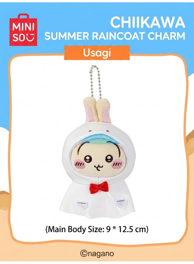 MINISO x Chiikawa Summer Party Raincoat Collection Plush Pendant Keychain, 1 Piece, Soft Character Bag Charm, Collectible Accessory and Gift - Image 2