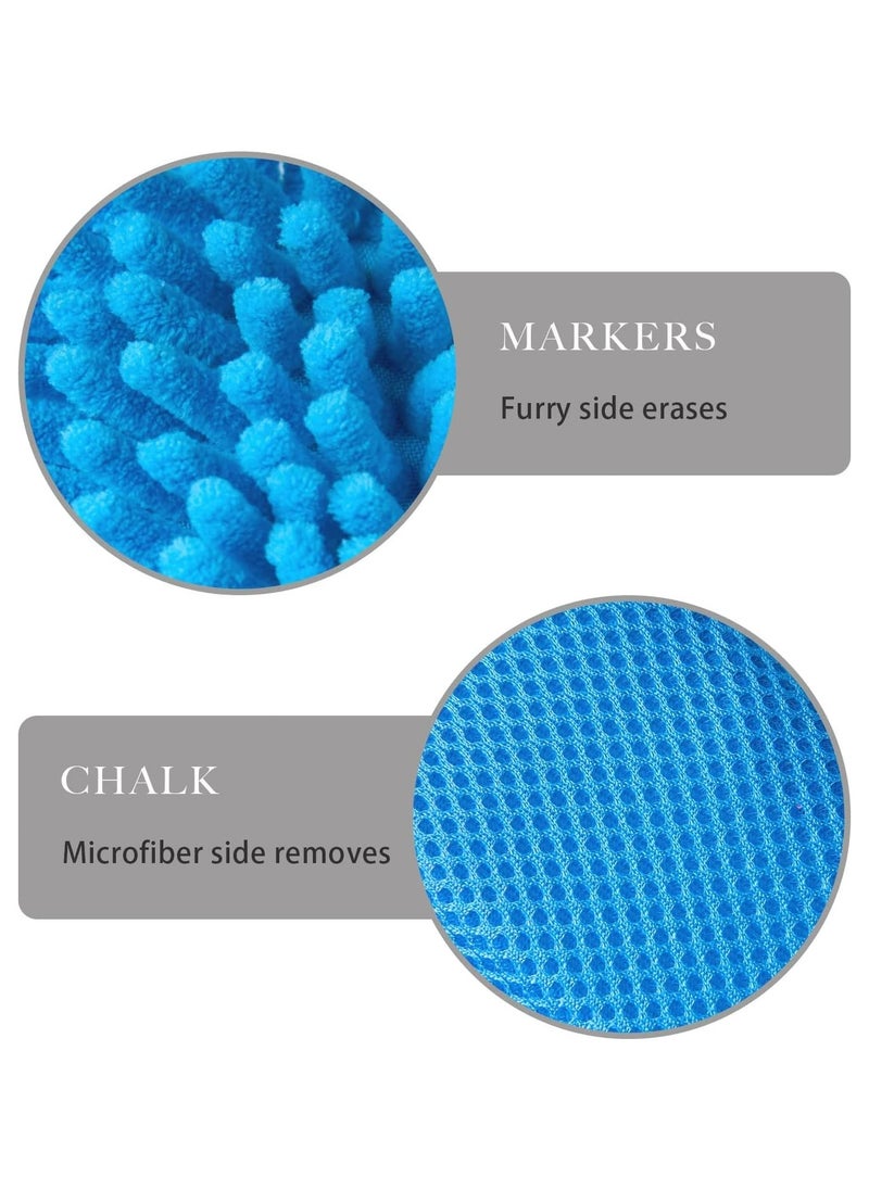 Oasisgalore 6PCS Microfiber Shag White Board Eraser, Washable Whiteboard Eraser & Cleaner for Markers & Chalk, Classroom & Office  - Image 3