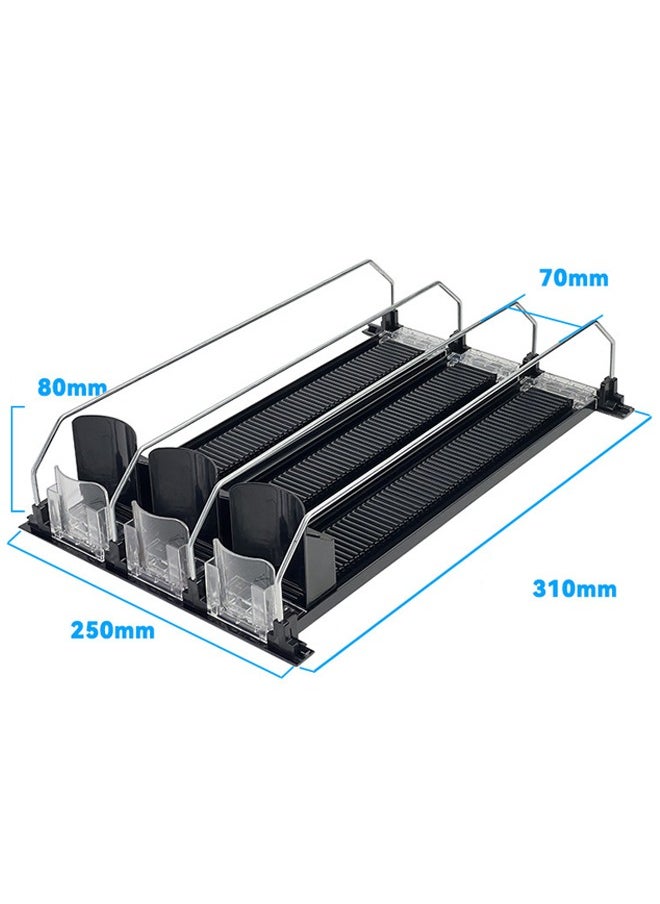 Automatic Can Dispenser  Fridge Kitchen Cupboard Pantry Countertop Storage  Soda Pop Cans Organiser Automated Drinks Pusher Glide Holder Rack Standard Size 330ml 440ml 500ml