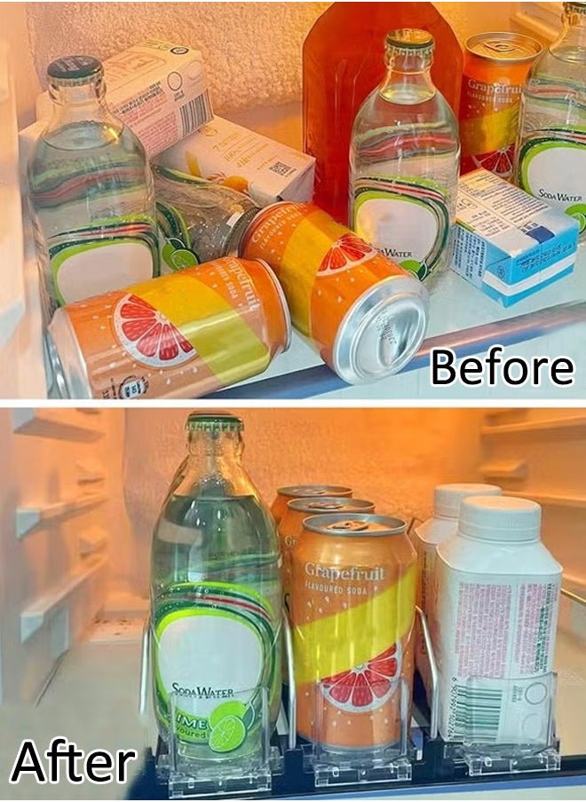 Automatic Can Dispenser  Fridge Kitchen Cupboard Pantry Countertop Storage  Soda Pop Cans Organiser Automated Drinks Pusher Glide Holder Rack Standard Size 330ml 440ml 500ml