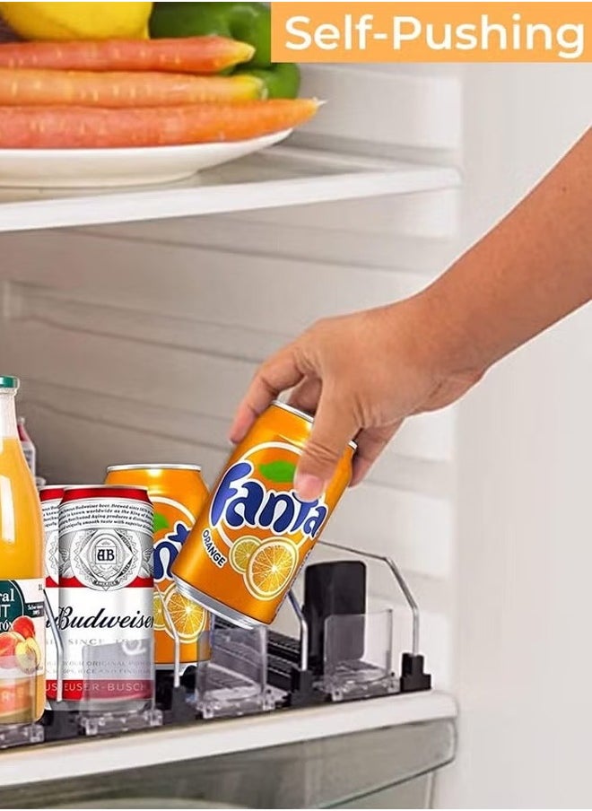 Automatic Can Dispenser  Fridge Kitchen Cupboard Pantry Countertop Storage  Soda Pop Cans Organiser Automated Drinks Pusher Glide Holder Rack Standard Size 330ml 440ml 500ml