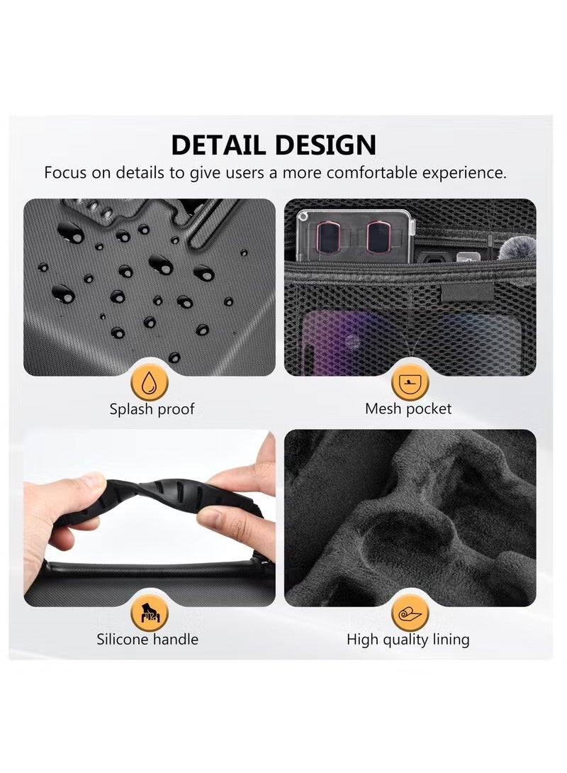 Carrying Case for DJI Osmo Pocket 3, Portable PU Storage Protective Bag for DJI Osmo Pocket 3 Creator Combo Accessories with shoulder straps【Case Only】 - Image 5