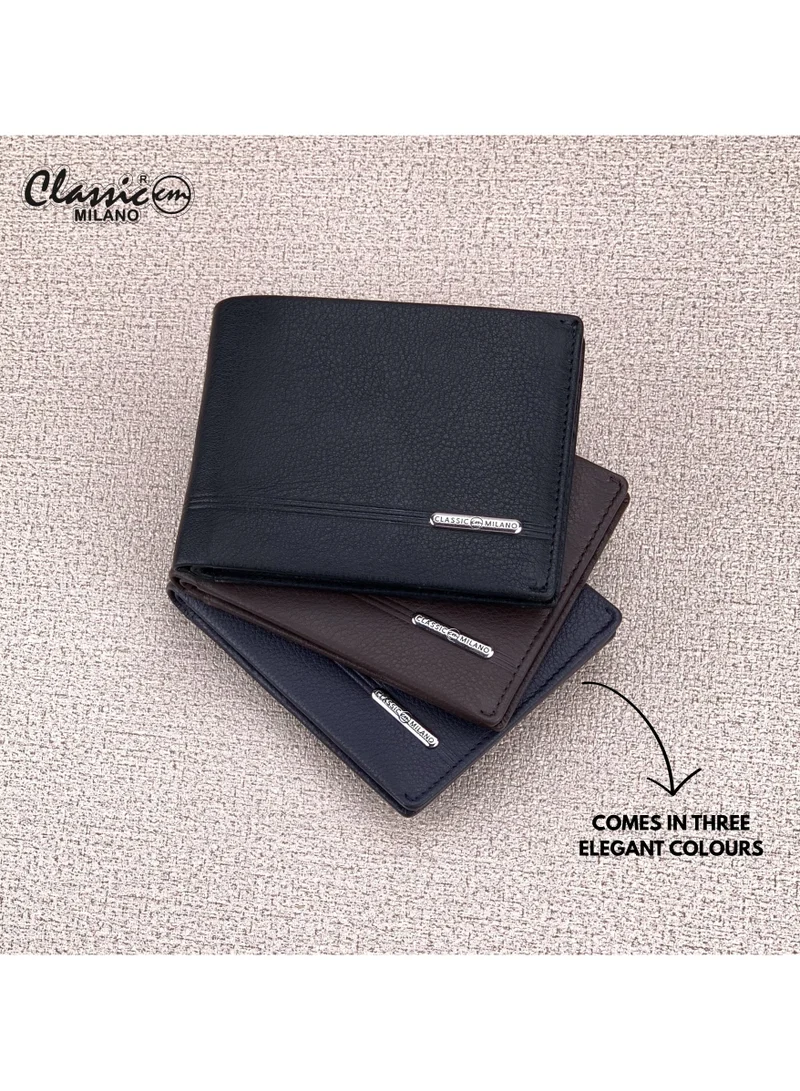 Classic Milano Brown (CNH-2) Classic Milano Genuine Leather Wallet for Men – Slim Bifold Men’s Wallet with RFID Blocking, Multiple Card Slots – Stylish Mens Purse Wallets Gift for Husband, Father for Men | Best Price UAE