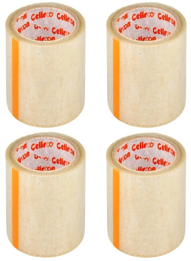 Cellroon Transparent Cello Tape (3 Inch / 65 Meter) Bopp Self Adhesive Tape Rolls, Packaging Tape For Home, Office, And Industrial Use (Pack Of 4) - Image 1