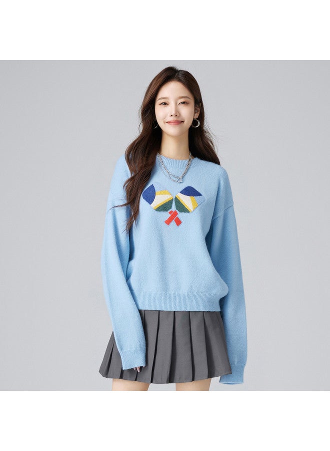 Hstyle 3d Pattern Knit Sweater - Women's Versatile Spring/autumn Top - Image 4