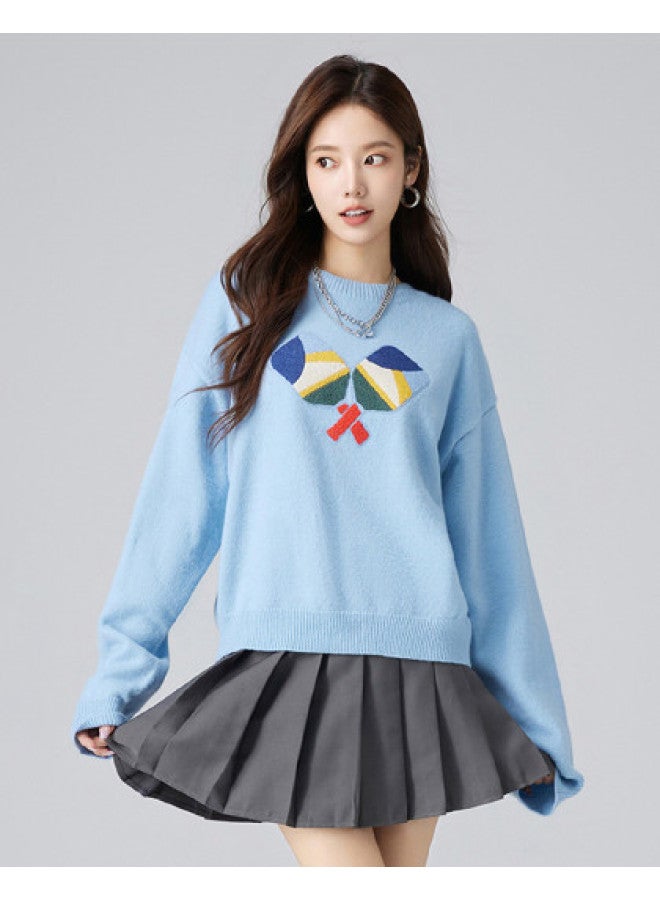 Hstyle 3d Pattern Knit Sweater - Women's Versatile Spring/autumn Top - Image 1