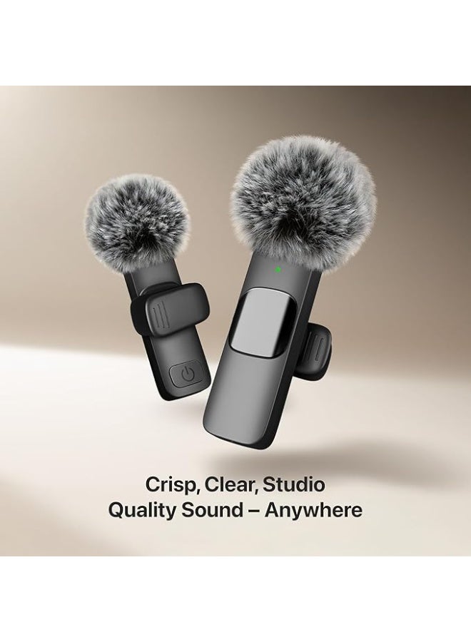 Mini Mic Pro 2024 Professional Wireless Lavalier Microphone 2 Pack Noise Canceling Crystal Clear Recording with USB-C for iPhone 15 Pro Max, iPad, Android, Live Streaming, YouTube, TikTok - Image 5