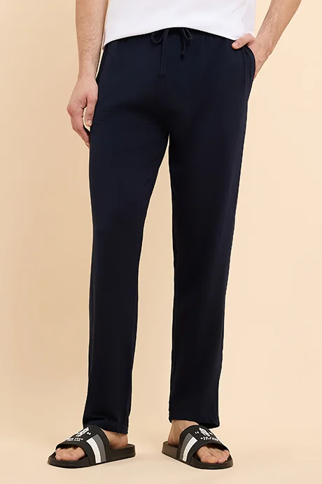 R&B Solid Lounge Pants with Drawstring Waist