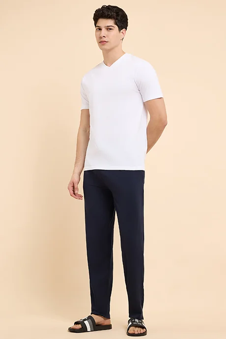 R&B Solid Lounge Pants with Drawstring Waist