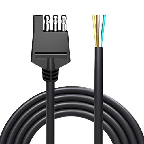 Goupchn 4Way Trailer Wiring Harness 18AWG 10ft 4Pin Trailer Connector to 4 Flat Wire Extension Cable - Image 1