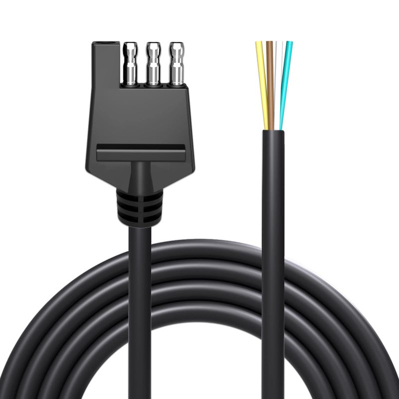 Goupchn 4Way Trailer Wiring Harness 18AWG 10ft 4Pin Trailer Connector to 4 Flat Wire Extension Cable - Image 3