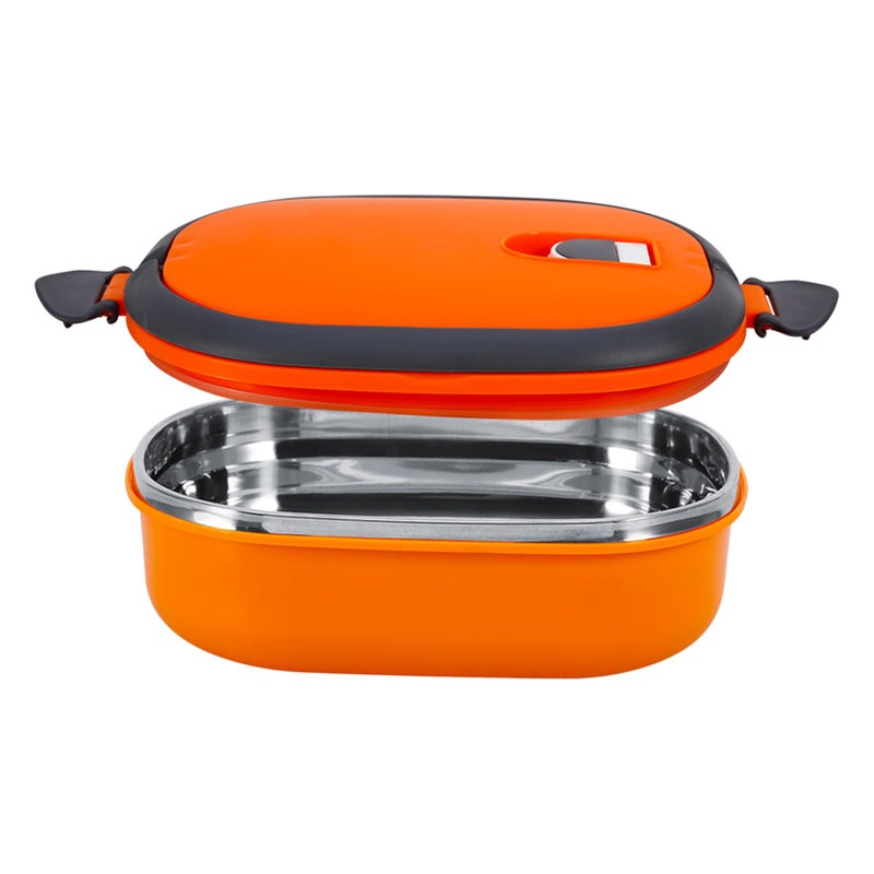 BRRNOO Stainless Steel Insulated Lunch Box - Thermal Container for Hot Food - Orange - Image 2