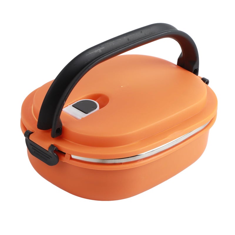 BRRNOO Stainless Steel Insulated Lunch Box - Thermal Container for Hot Food - Orange - Image 1