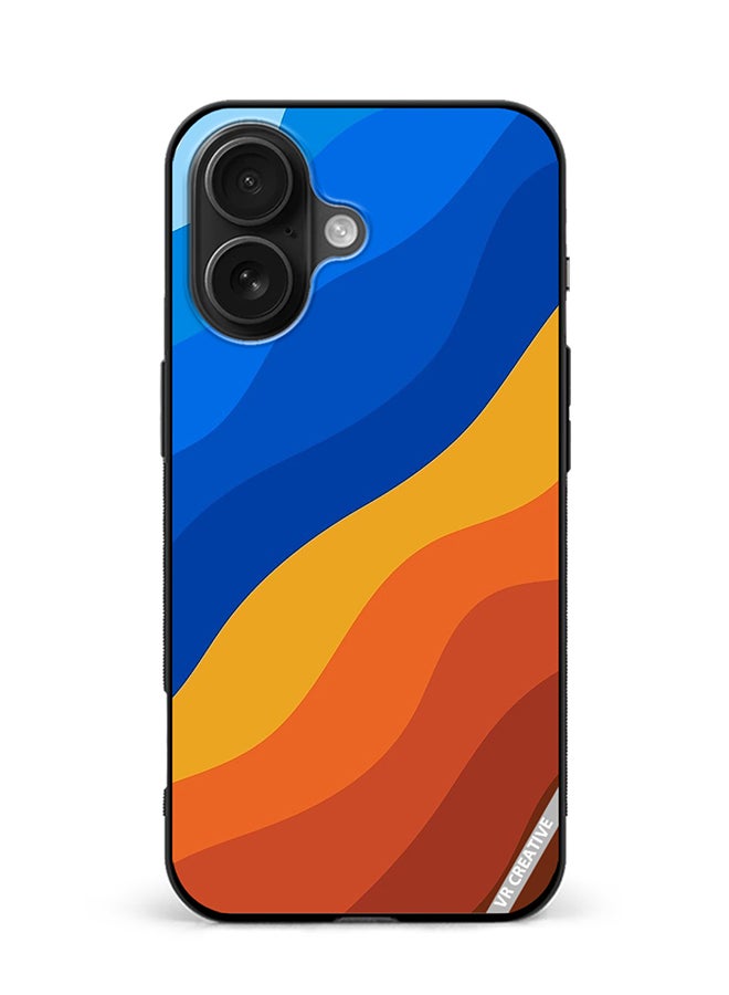 VR CREATIVE Protective Case Cover For Apple iPhone 16 Plus Waves Design Multicolour