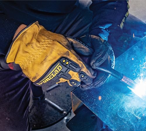 Ironclad Mens Work Glove 360 CUT LEATHER IMPACT, Yellow, X-Large US - Image 2