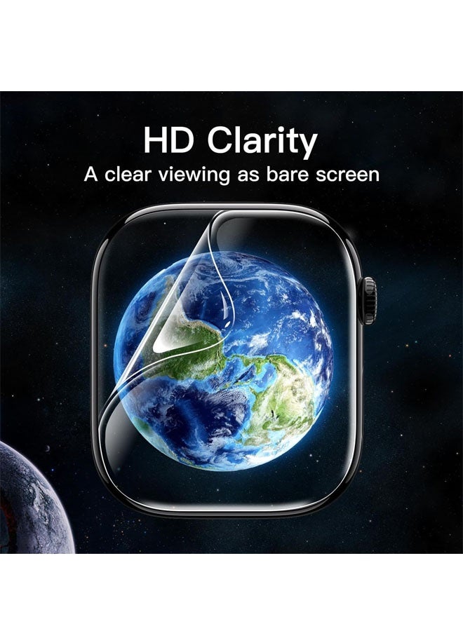 واقي شاشة لساعة Apple Watch Series 11/10 مقاس 42 مم، غشاء TPU مرن ذاتي الشفاء، مضاد للخدش، شفاف عالي الدقة، عبوة من 3 قطع - Image 3