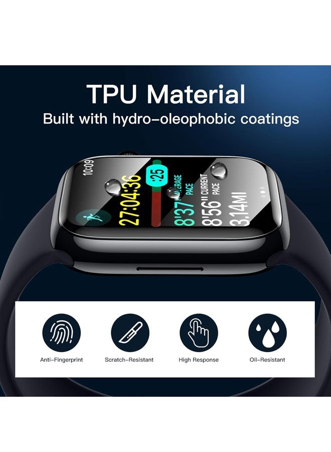 واقي شاشة لساعة Apple Watch Series 11/10 مقاس 42 مم، غشاء TPU مرن ذاتي الشفاء، مضاد للخدش، شفاف عالي الدقة، عبوة من 3 قطع - Image 4