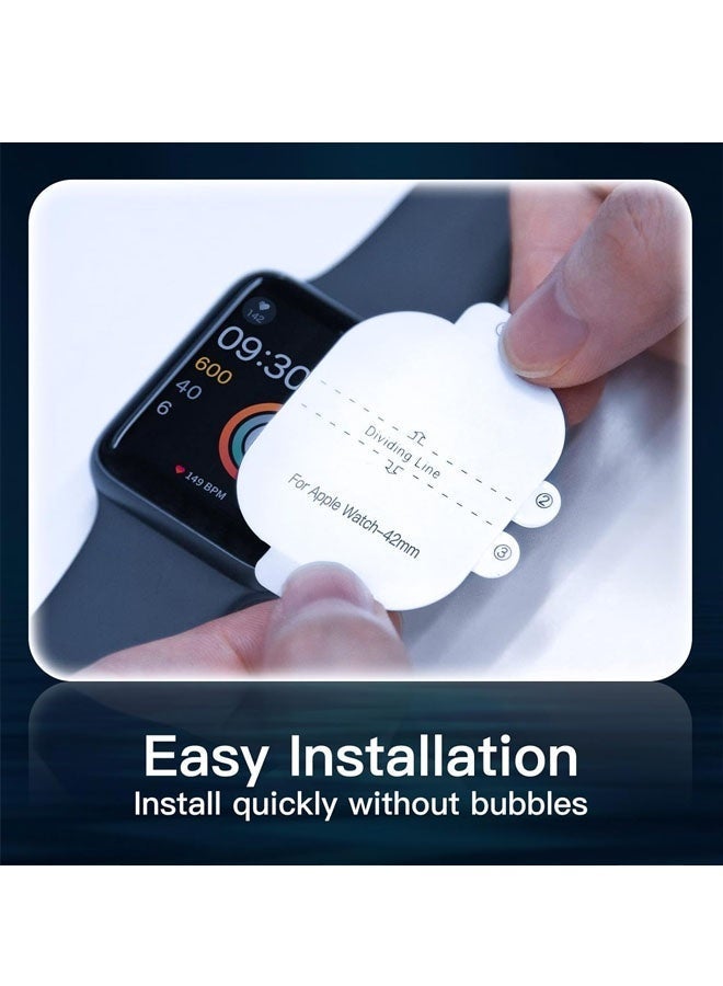 واقي شاشة لساعة أبل سيريز 11 مقاس 46 مم، غشاء TPU مرن ذاتي الإصلاح، مقاوم للخدش، شفاف عالي الدقة، عبوة من 3 قطع - Image 4