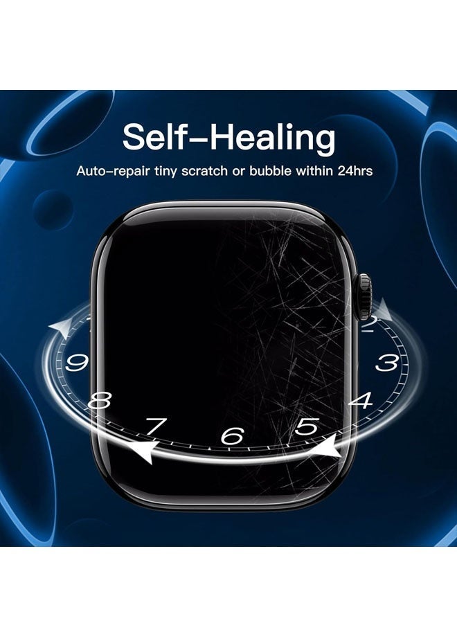 واقي شاشة لساعة أبل سيريز 11 مقاس 46 مم، غشاء TPU مرن ذاتي الإصلاح، مقاوم للخدش، شفاف عالي الدقة، عبوة من 3 قطع - Image 5