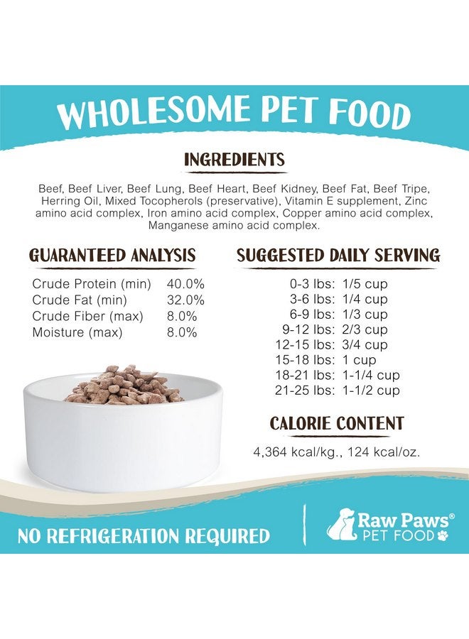 روو باوز طعام الكلاب والقطط المجفف بالتجميد من Raw Paws - وصفة لحم البقر، 16 أونصة - صنع في الولايات المتحدة الأمريكية - طعام الكلاب المجفف بالتجميد - طعام الكلاب الخام المجفف بالتجميد - طعام الكلاب الخام المجفف بالتجميد - طعام الكلاب الخام المجفف بالتجميد - طعام الكلاب الخام - طعام القطط المجفف بالتجميد - Image 4