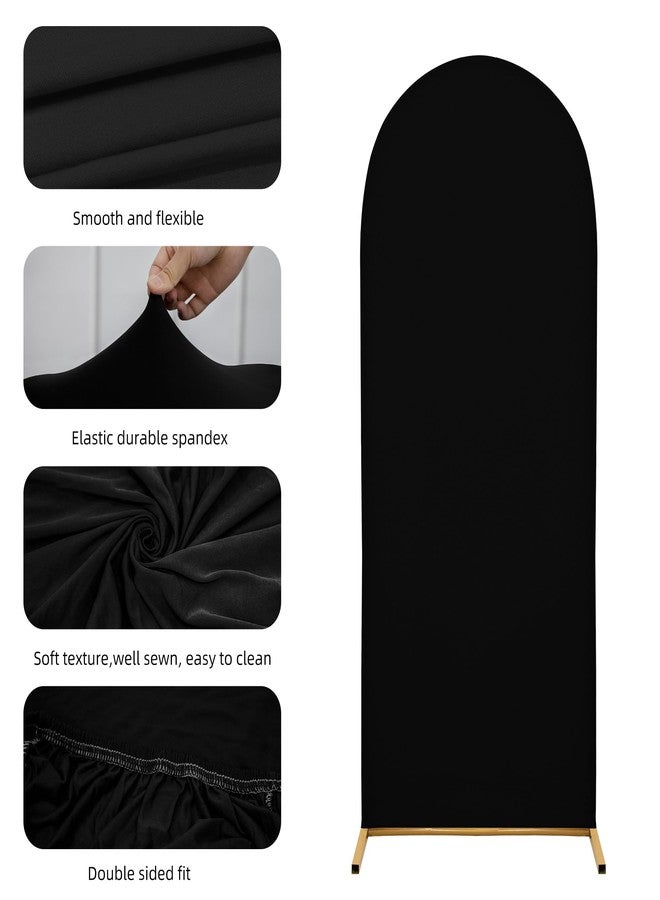 SUKAIKEQA Wedding Arch Cover Wedding Arch Stand Covers Round Top Chiara Arch Backdrop Stands Cover Double-Side Stretchy Chiara Cover Backdrop Cover for Wedding Banquet Birthday Party Decoration - Image 5