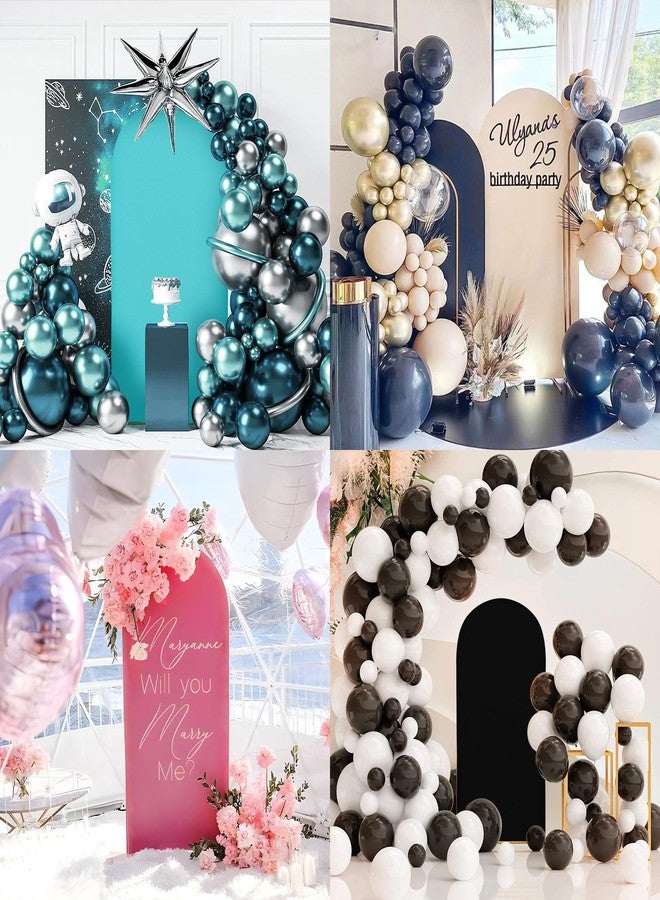 SUKAIKEQA Wedding Arch Cover Wedding Arch Stand Covers Round Top Chiara Arch Backdrop Stands Cover Double-Side Stretchy Chiara Cover Backdrop Cover for Wedding Banquet Birthday Party Decoration - Image 4