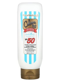 Fruit of the earth Cabana Beach Club Sunscreen With Mentha +Essential Oils SPF 50 8 fl oz (237 ml) 