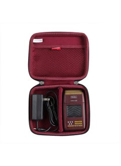 Hermitshell Hard Travel Case For Wahl Professional 8061100 8164 5Star Series Rechargeable Shaver Shaper (Black+Maroon)  - Image 2