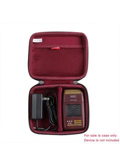 Hermitshell Hard Travel Case For Wahl Professional 8061100 8164 5Star Series Rechargeable Shaver Shaper (Black+Maroon)  - Image 3