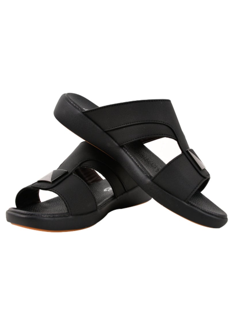 Faraj Fashion Men Arabic sandal Black  - Image 2