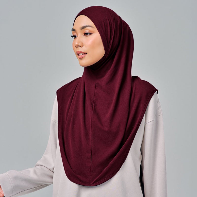 حجاب نسائي، قبعة حجاب مريحة مع غطاء للذقن - نسيج سادة، مناسب لجميع الفصول - Image 4