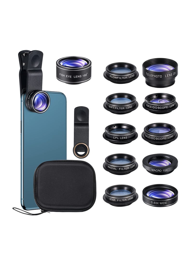 Y&D 11 in 1 Cell Phone Lens Kit for iPhone and Most of Smartphone  - Image 1