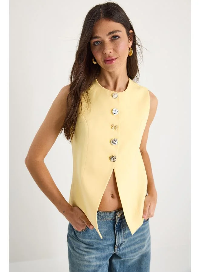 Ginger Button Up Vest