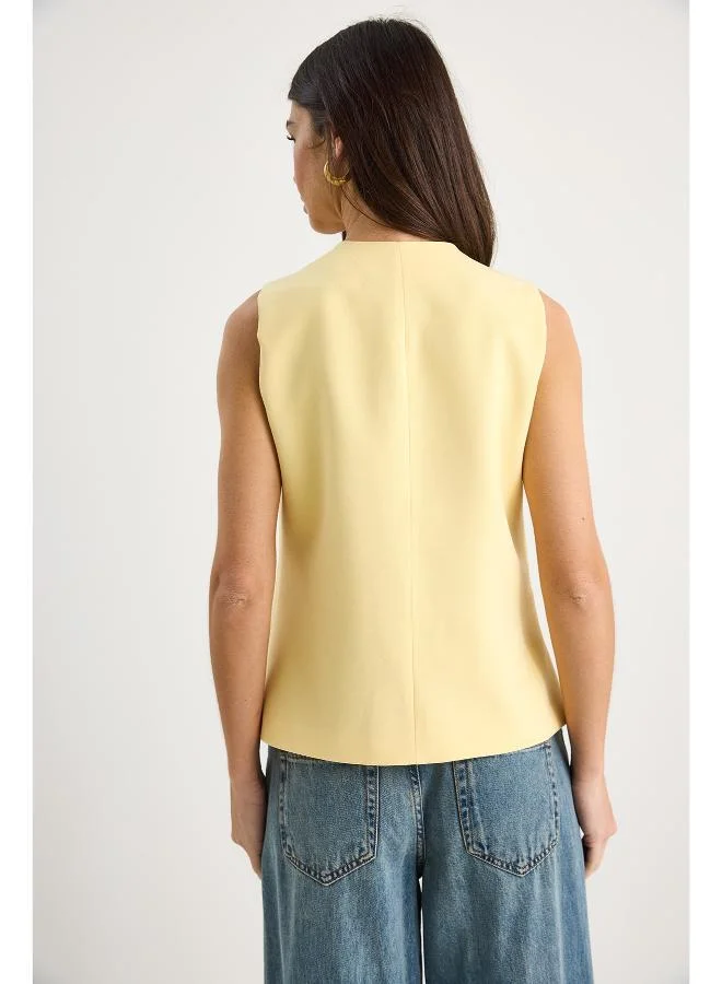 Ginger Button Up Vest