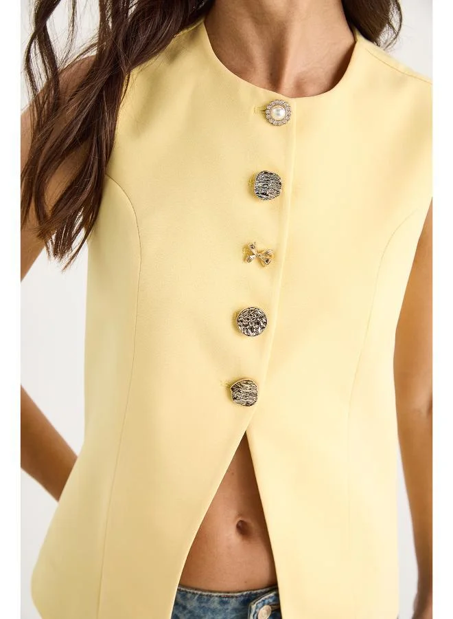 Ginger  Button Up Vest for Women | Best Price UAE