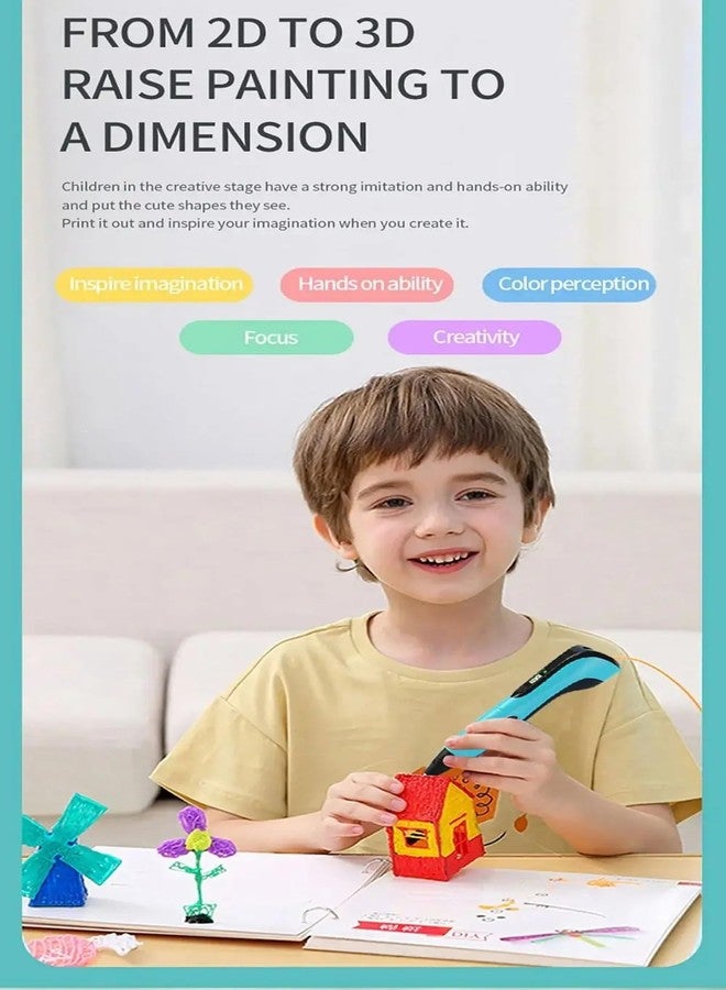 Goyal's 3D Printing Pen with LCD Display for Kids & Adults, Adjustable Temperature & Speed Control | Professional 3D Drawing Pen Kit with PLA Filament Refills USB Cable & Stand (3D Pen) - Image 4