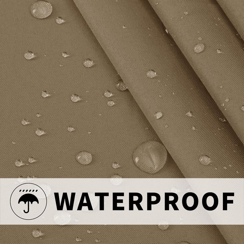 Easy-Going Outdoor Patio Curtains Detachable Tab Top Windproof Weatherproof Curtain for Cabana, Porch, Pergola and Gazebo, Tab Bottom Drape, 2 Panels, 110W x 108L inch, Khaki - Image 4