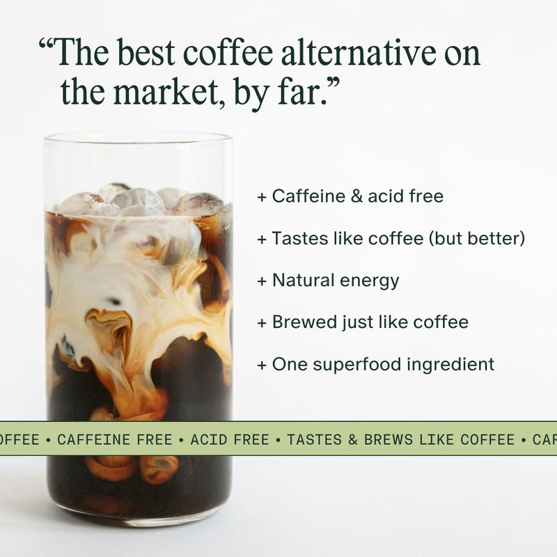 Kamana Caffeine Free Coffee Alternative - 100% Mesquite, Medium Roast Coffee Substitute - Smooth & Rich, Low Acid Superfood Adaptogen Drink for Immunity, Gut Health, Energy and Focus (28 Servings) - Image 3