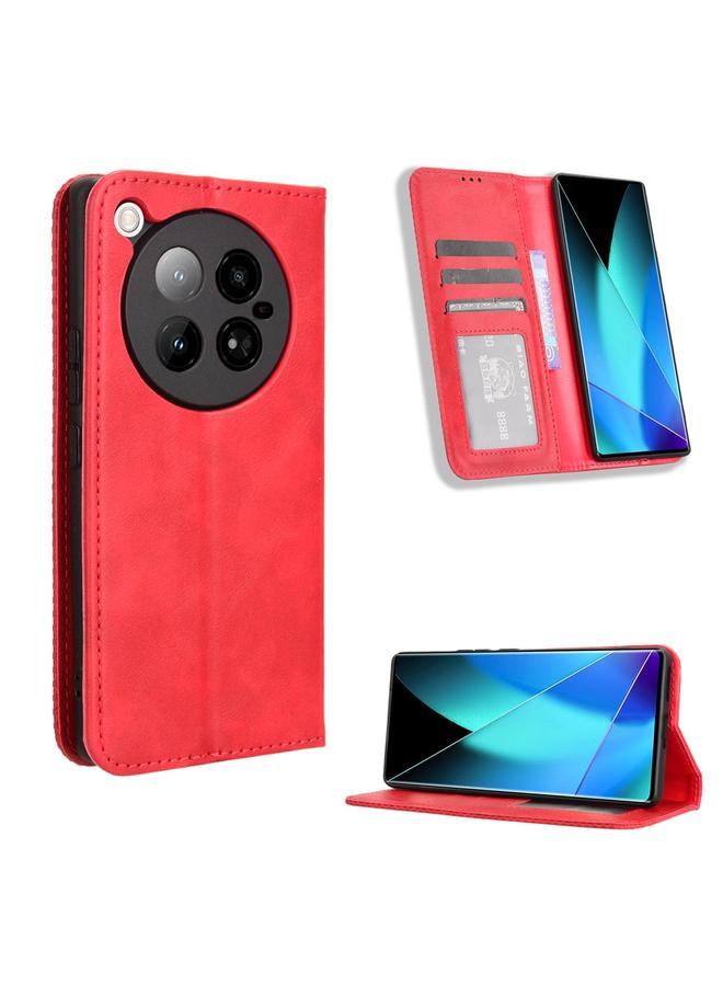 S-TOP Case For Infinix Zero 40 4G Magnetic Buckle Retro Texture Leather Phone Case - Image 1