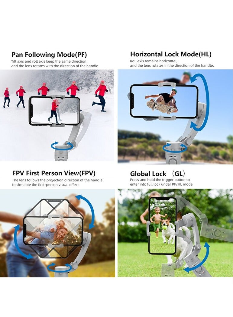 general 3-Axis Gimbal Stabilizer for Smartphone Foldable Handheld Phone Video Record Vlog Anti-Shake Stabilizer for iPhone Android - Image 5