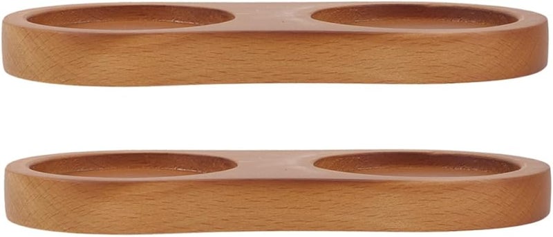 Wooden Coaster Tray Base For Sauce Bottles And Seasoning Containers Kitchen Dining Set Of 2 - Image 1
