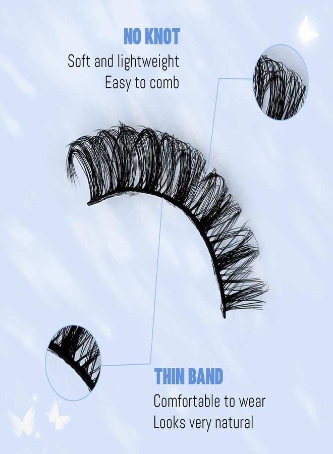 Royaomis 21 Pairs Russian Strips Lashes 12-18mm Wispy Fake Lashes that Look Like Extensions D Curl Lash Strips 3 Styles Natural False Lashes Mink(New-21pair) - Image 4