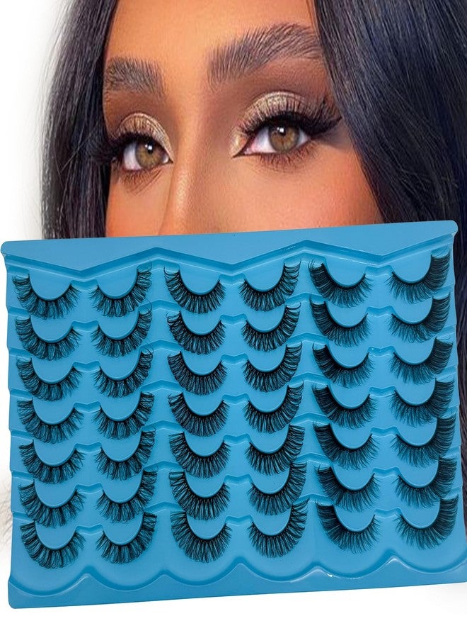 Royaomis 21 Pairs Russian Strips Lashes 12-18mm Wispy Fake Lashes that Look Like Extensions D Curl Lash Strips 3 Styles Natural False Lashes Mink(New-21pair) - Image 1