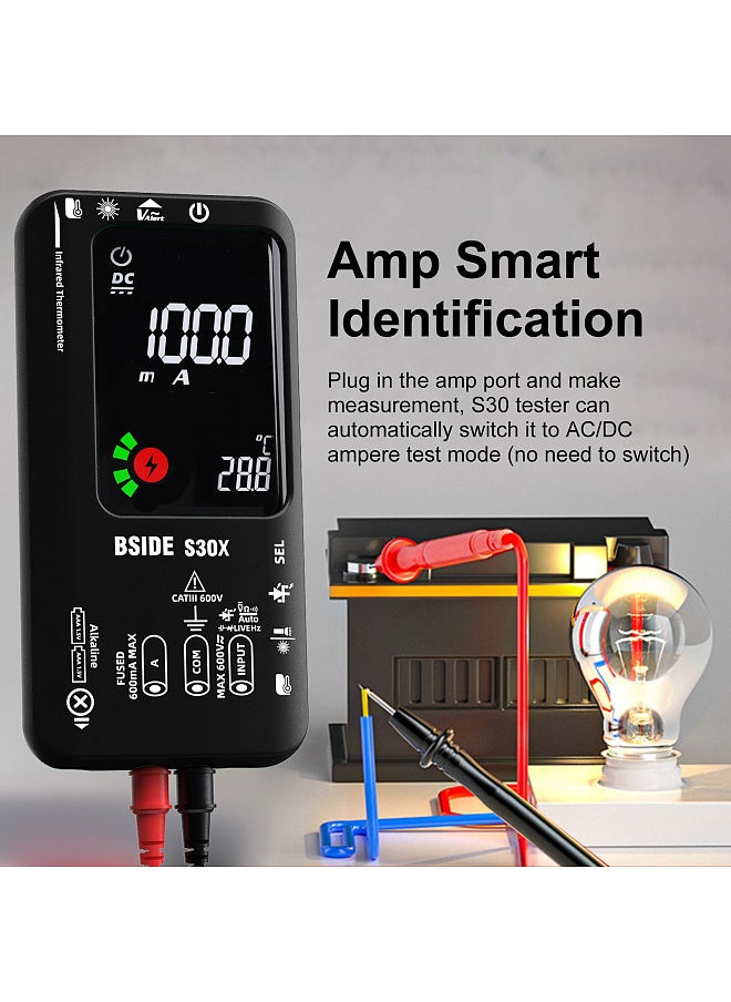 Digital Multimeter Infrared Thermometer LCD Color Display Handheld Multimeter 9999 True RMS Professional Voltage Capacitance Resistance